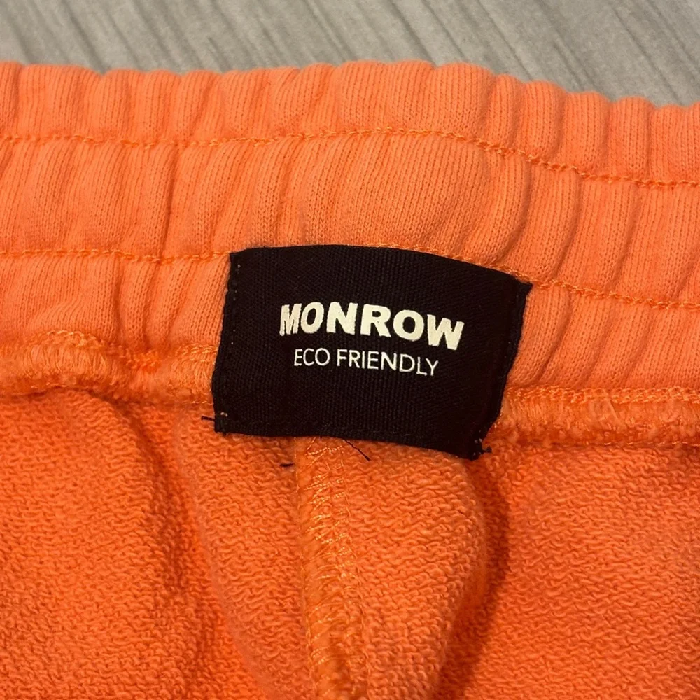 Monrow Vibrant Orange Eco-Friendly Jogger Sweatpants